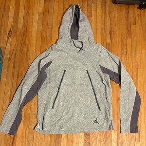 Jordan Light Gray Hoodie with Dark Gray Panels